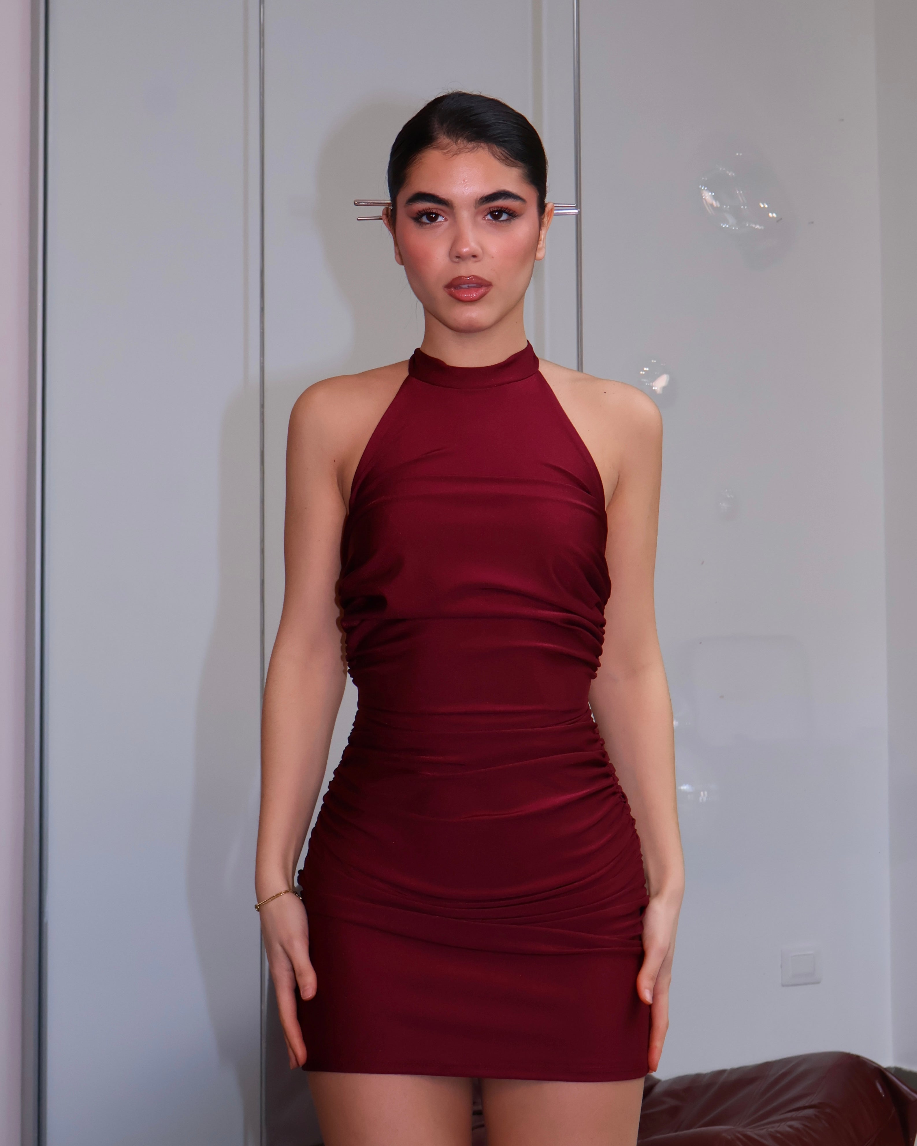 VESTIDO AMELIA ROSE VINO