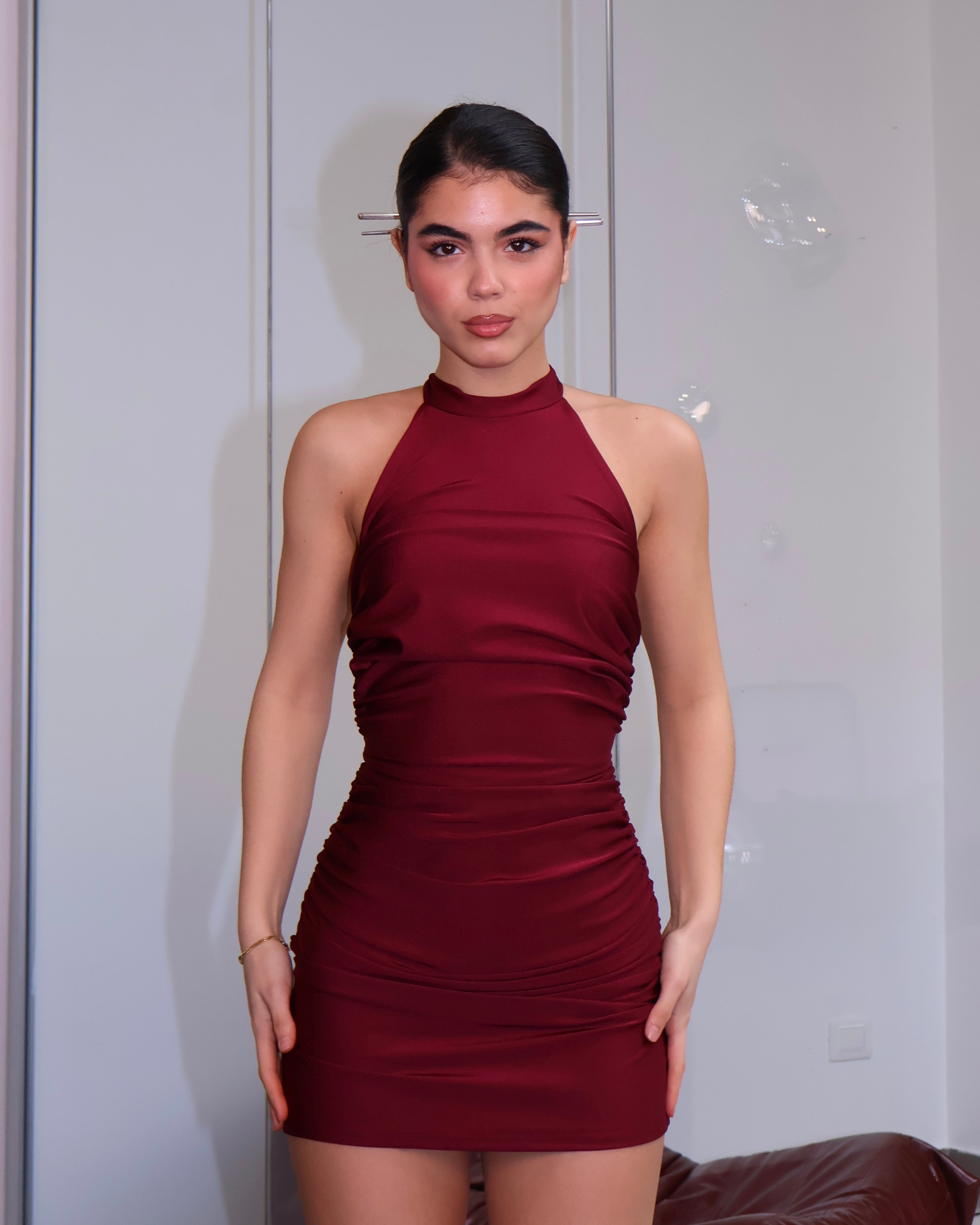 VESTIDO AMELIA ROSE VINO