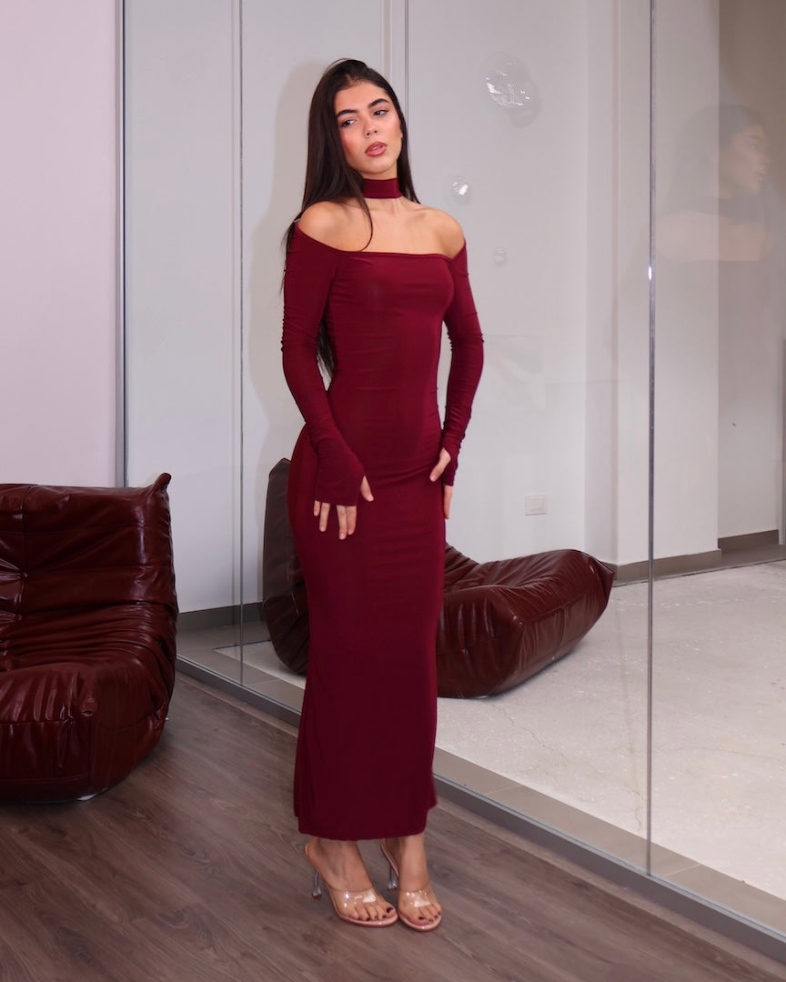 DRESS VEORA VINO