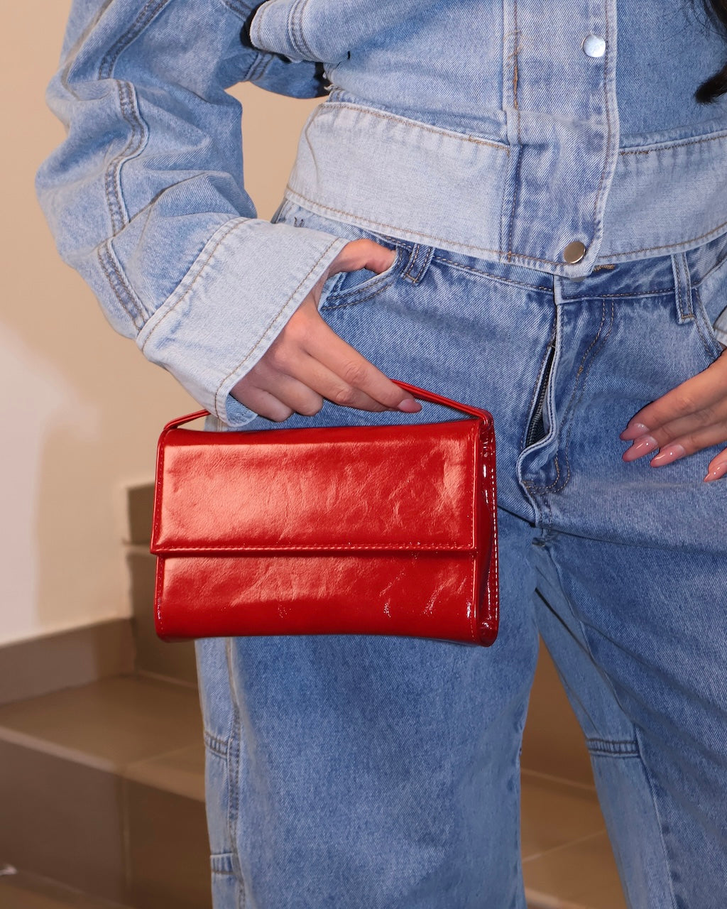 BAG LUCIDA ROSSO