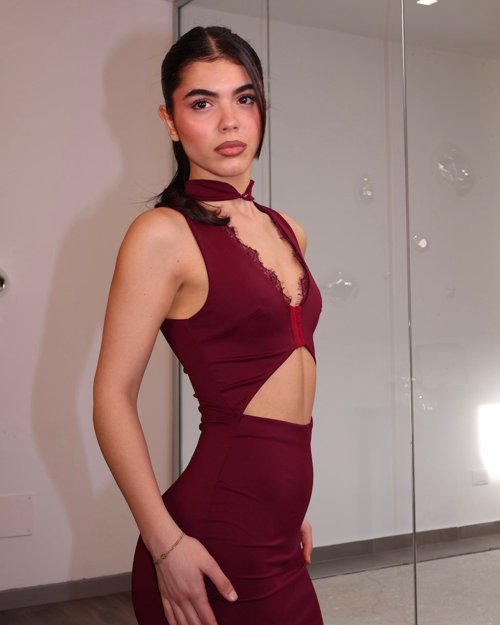 DRESS NOIR & IVOIRE VINO