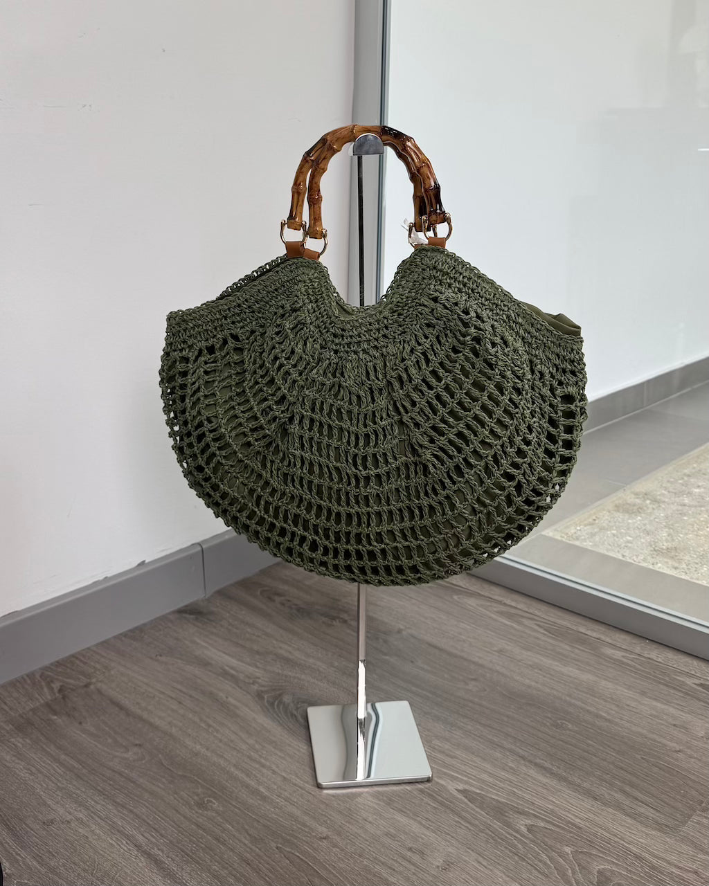 BROWN KNITTED BAG