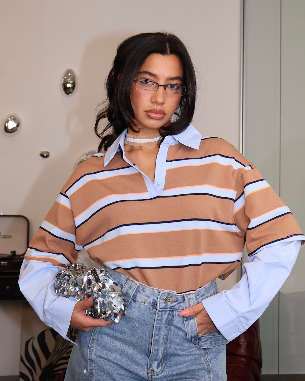 MAGLIA FUORI MOOD CELESTE