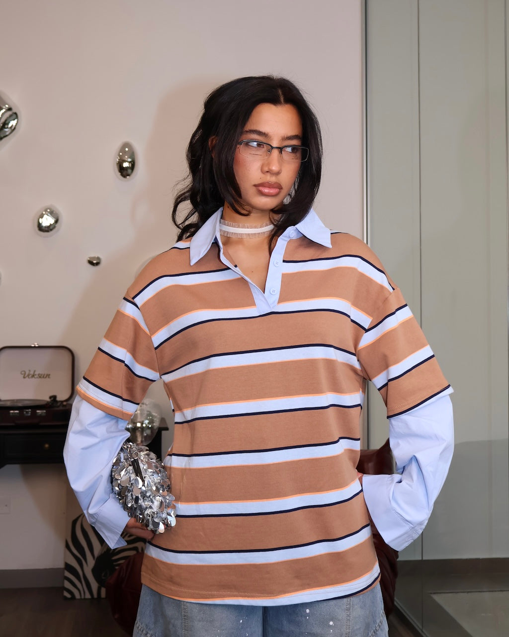 MAGLIA FUORI MOOD CELESTE