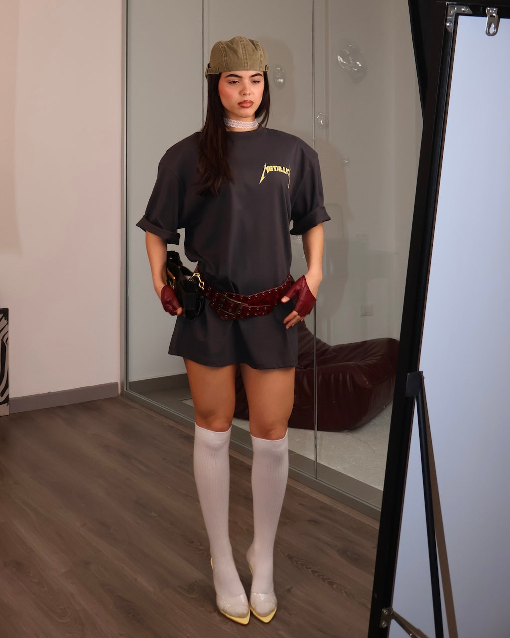 BLACK METALLIC JUMPER