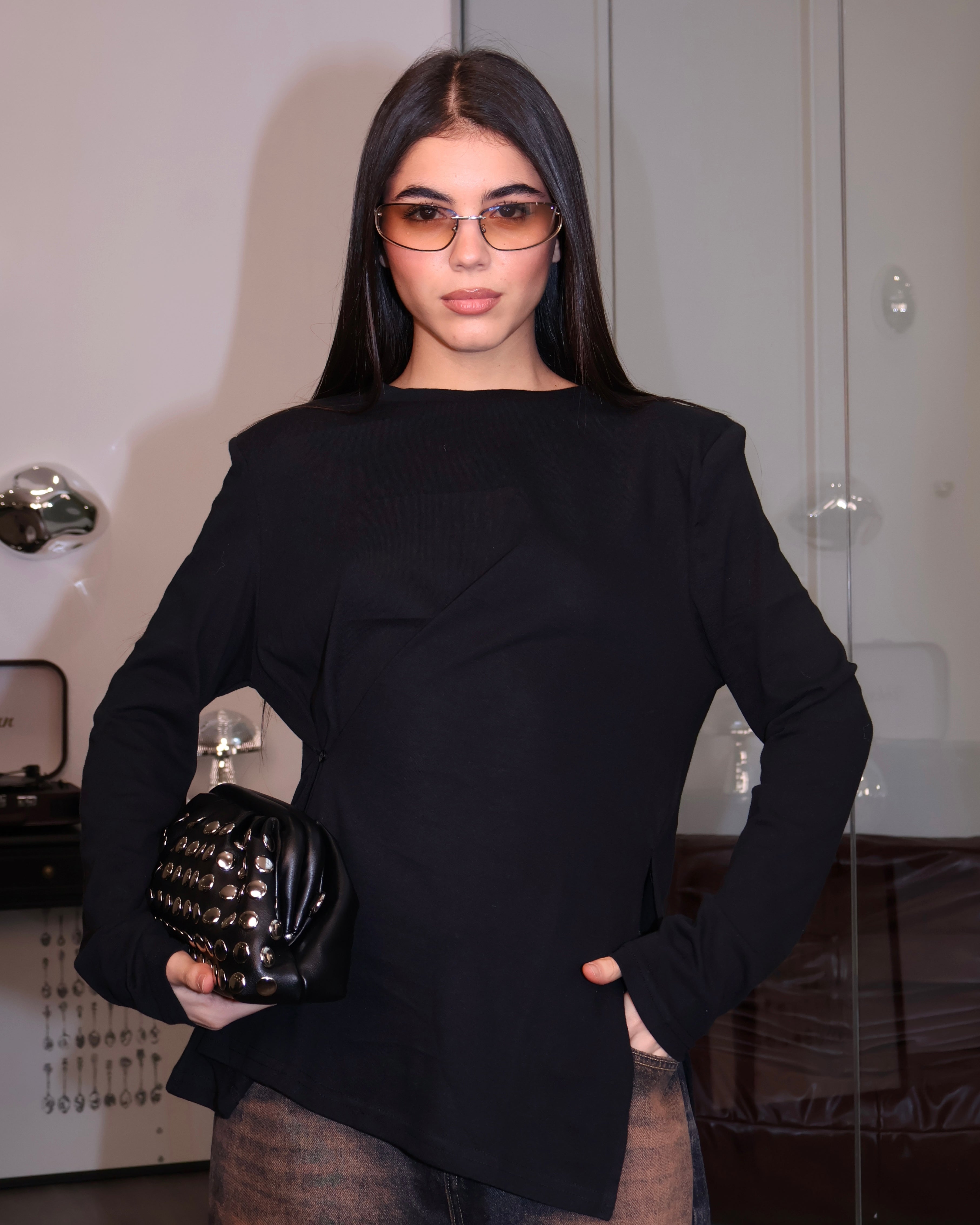 MAGLIA SQUADRATA NERO