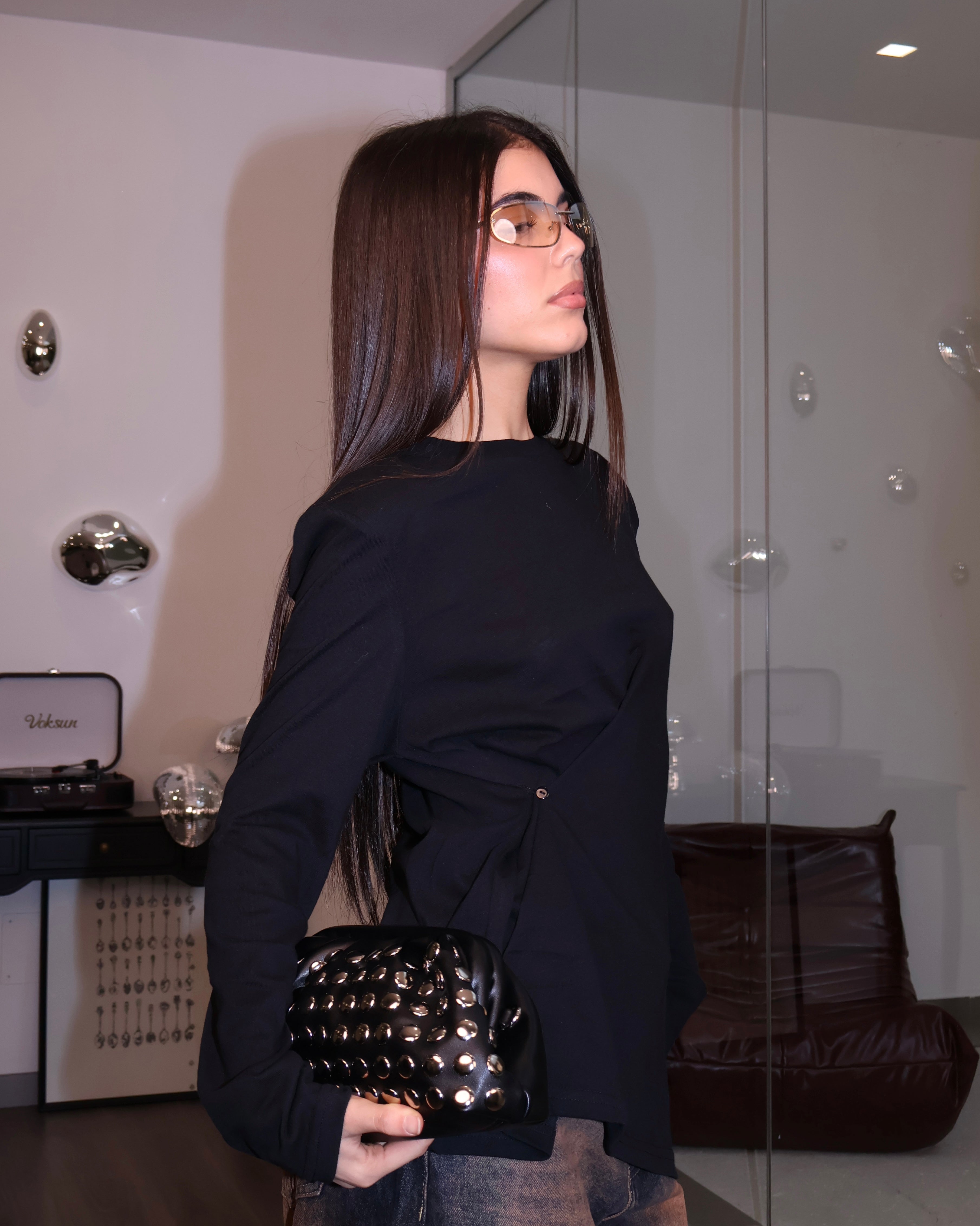 MAGLIA SQUADRATA NERO