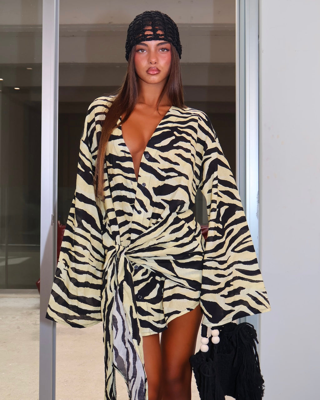 DRESS CHEMISIER TIGER GIALLO