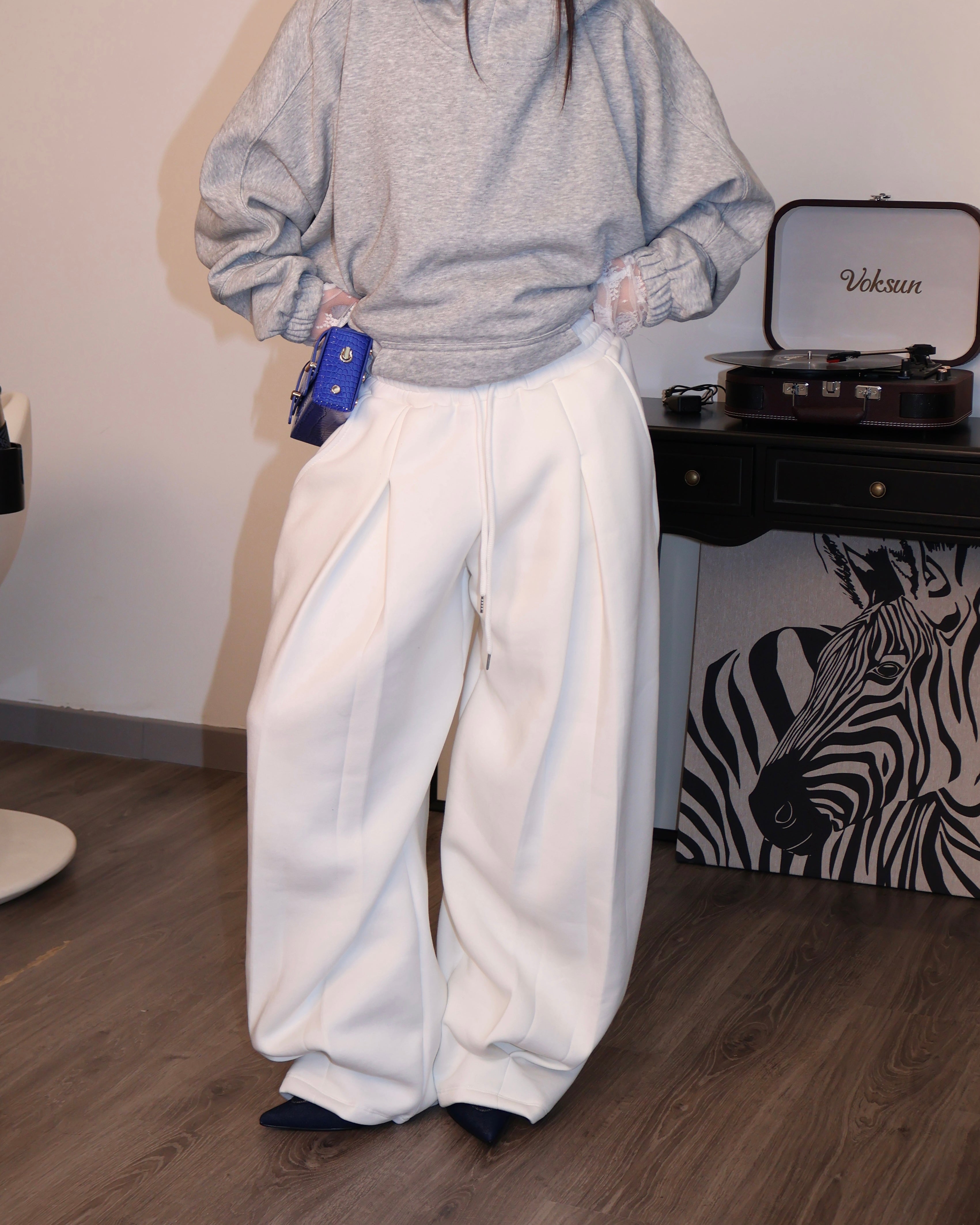 PANT AME GRIS BIANCO