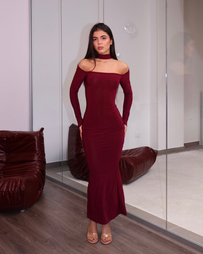 VESTIDO VEORA VINO