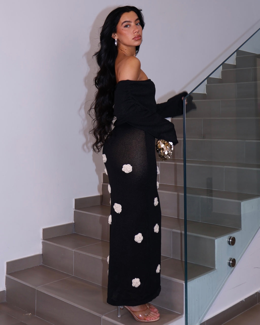 DRESS WHITE PEONY NERO
