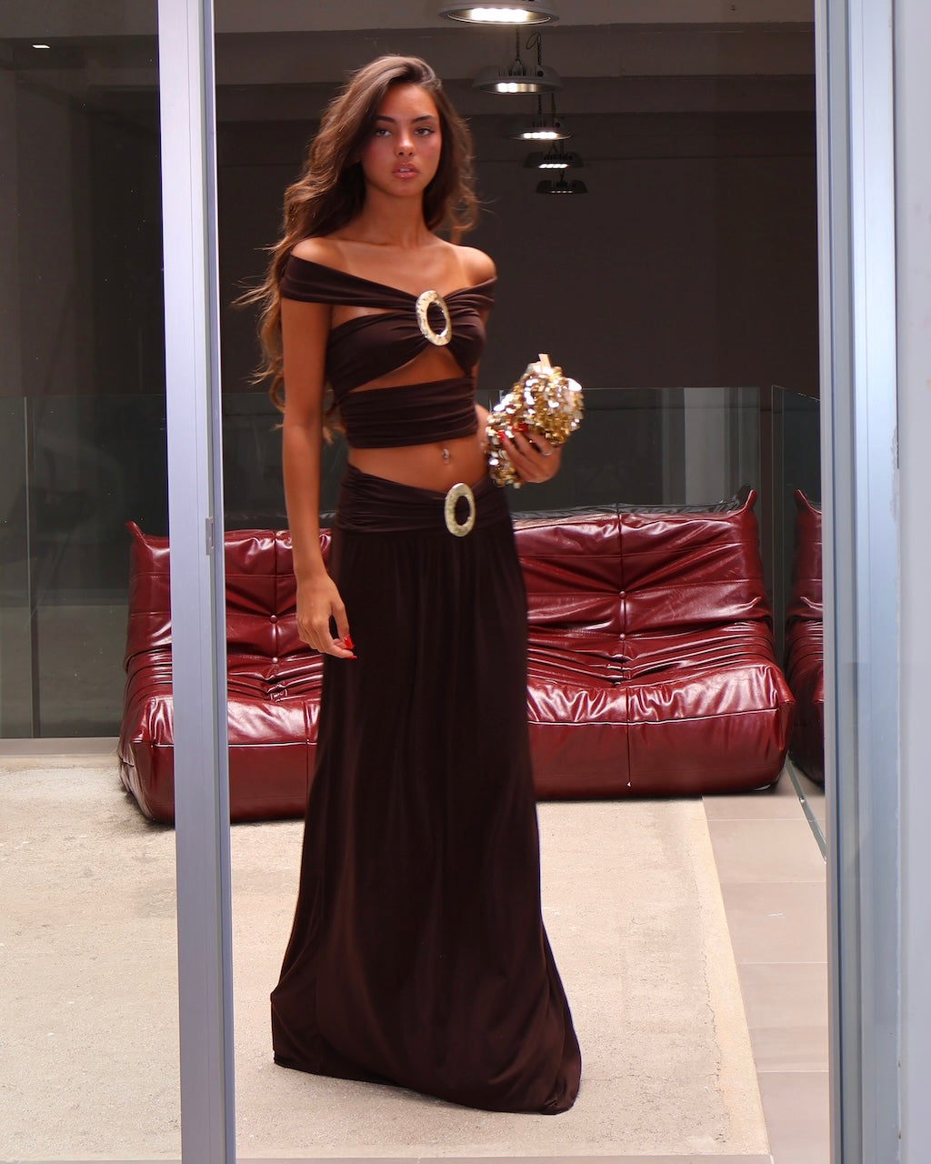 COORD GOLDEN BELT MARRONE