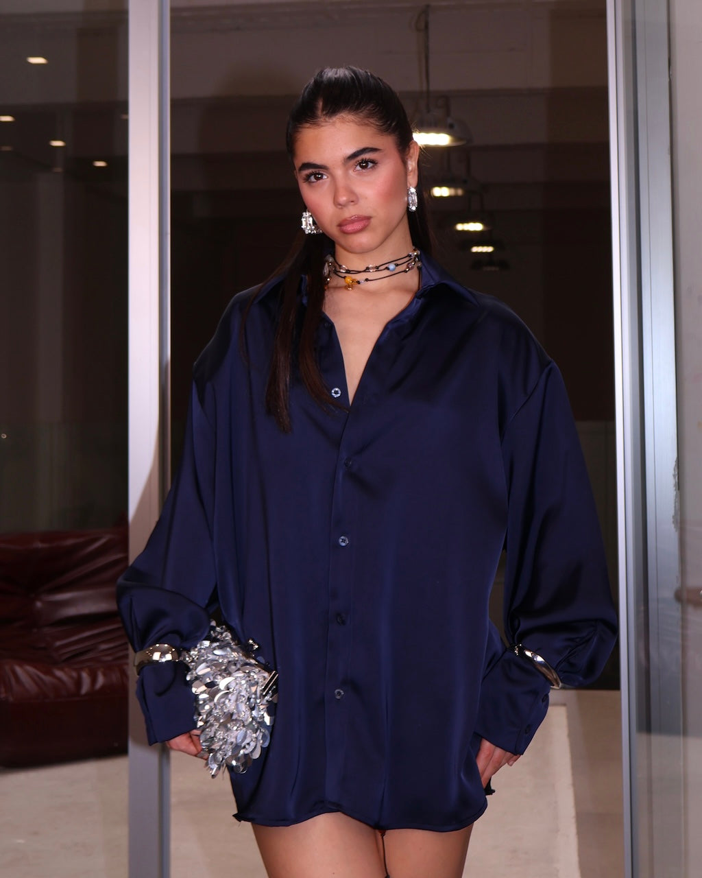 CAMICIA PEARL BLU