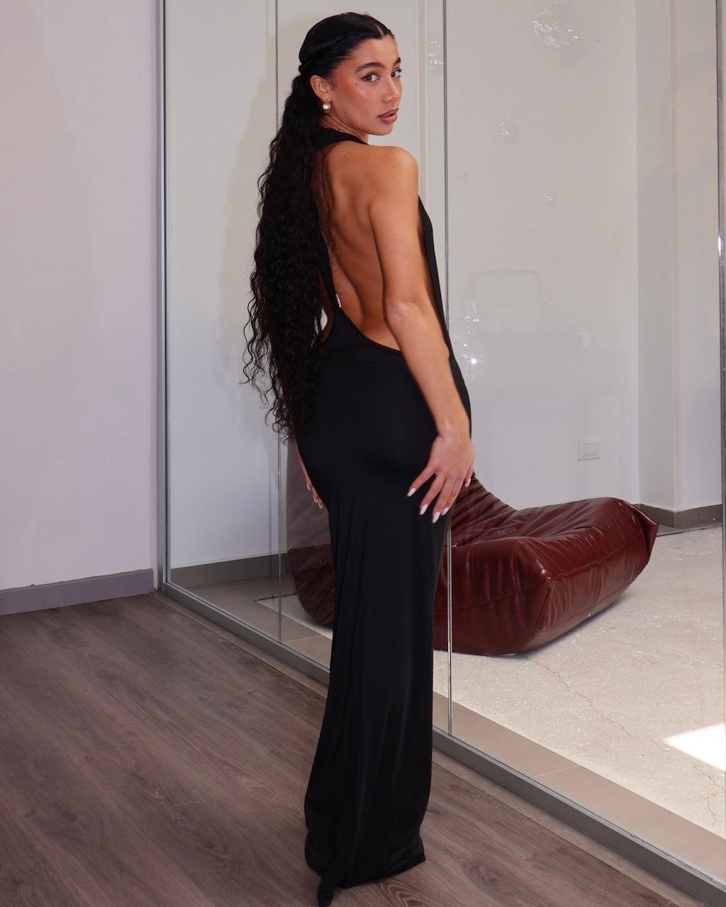 DRESS GOLDEN BACK