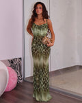 PRE-ORDEN VESTIDO ZAFIRA GREEN LEO