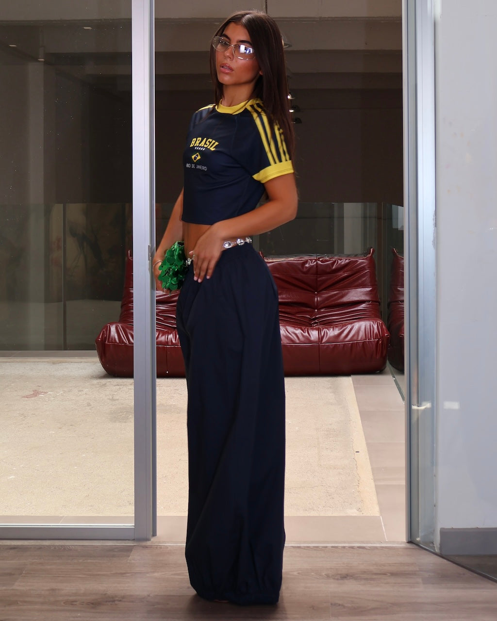 PANTALONE TELA BLU