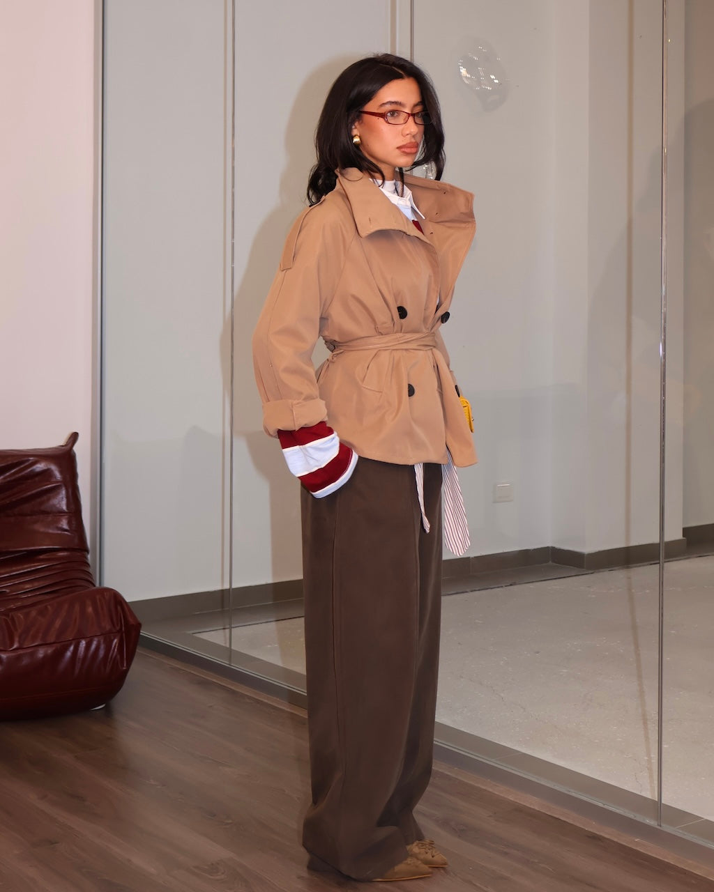 TRENCH SIGNORA IN GIALLO